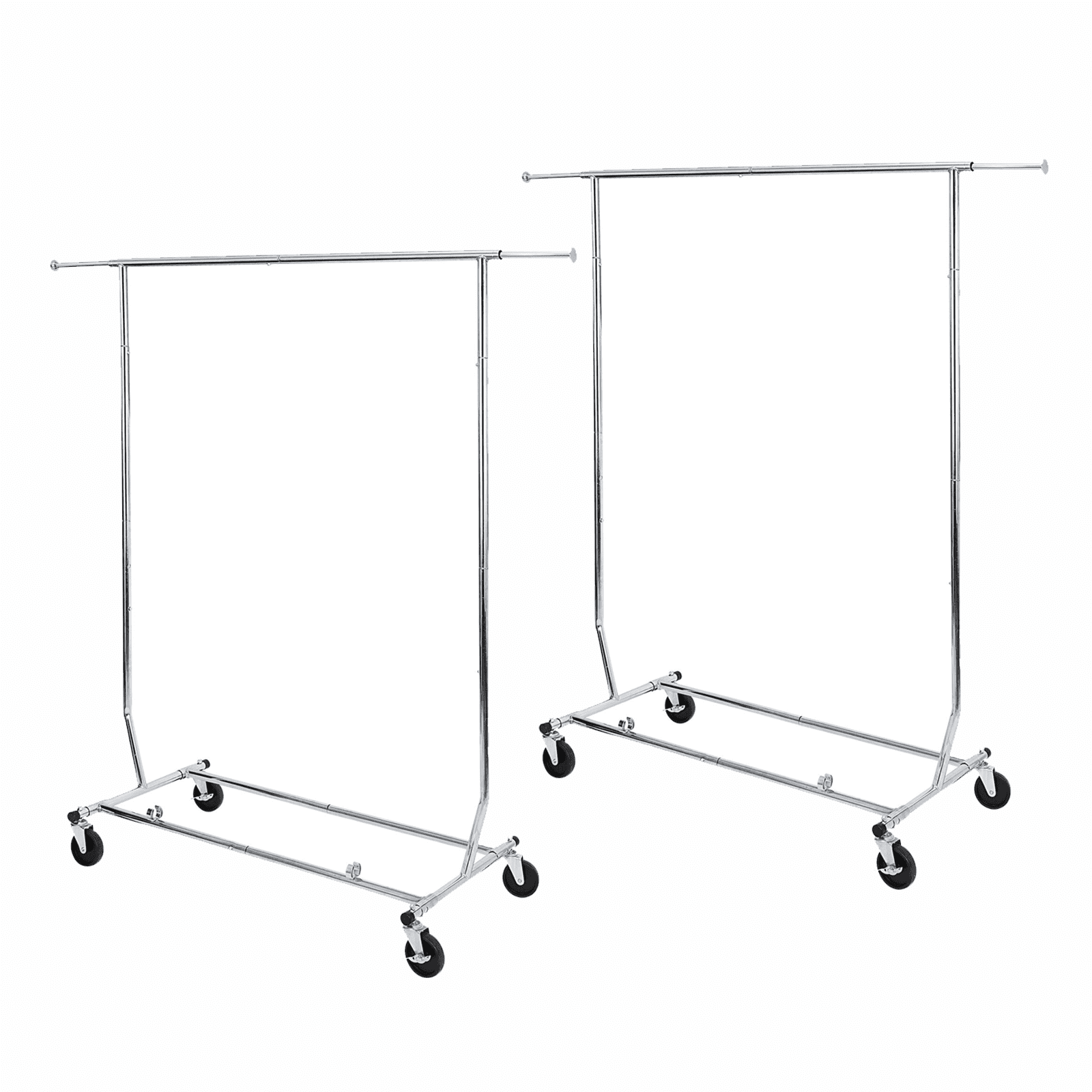 Killeryuki Rolling Clothes Garment Rack Rolling Collapsible Clothing ...