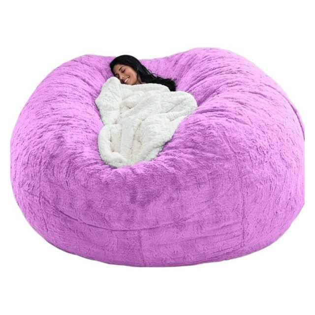 Killeryuki Round Giant Bean Bag Chair Cover for Adults Kids Without