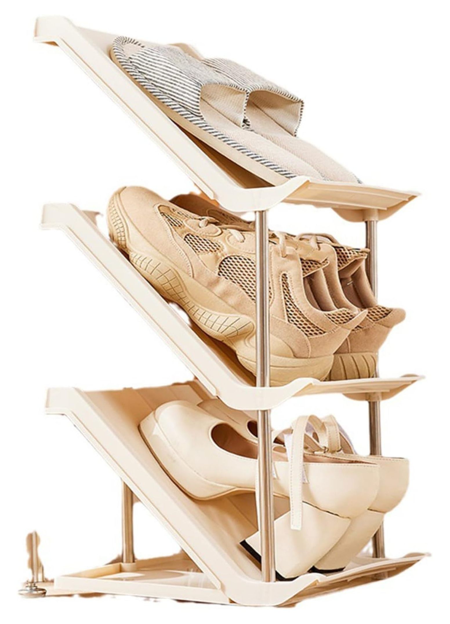 Killeryuki Shoe Rack for Entryway, 3 Tier Shoe Rack Sloping Shoe Rack