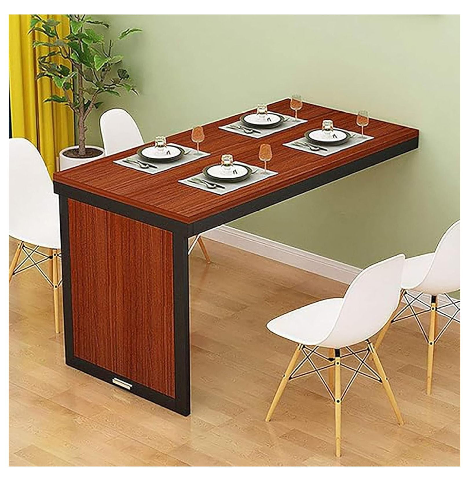 Killeryuki Wall Mounted Folding Dining Table Space Saving,Wood Wall