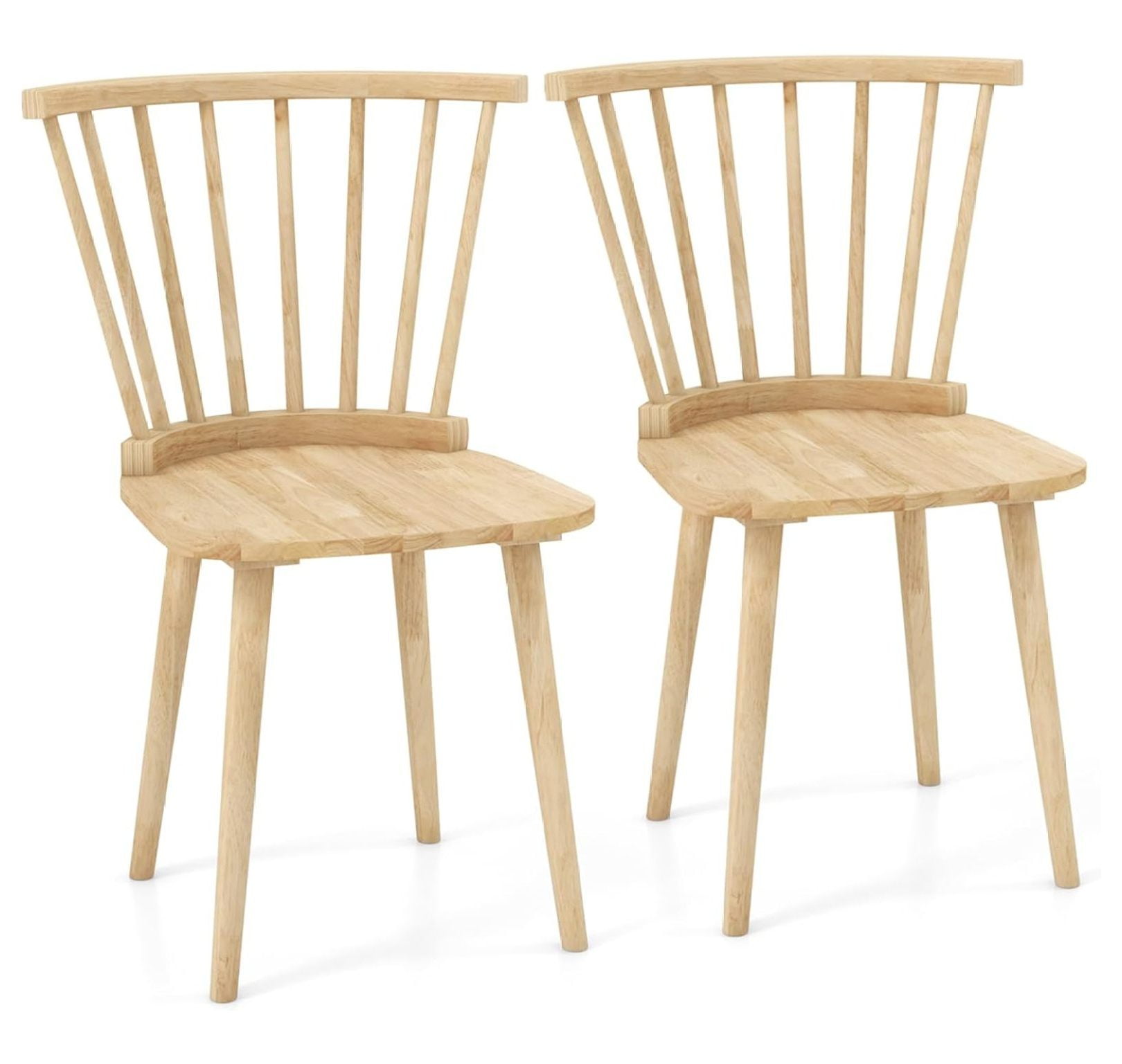 Killeryuki Wood Dining Chairs Set of 2, Windsor Dining Chairs, American