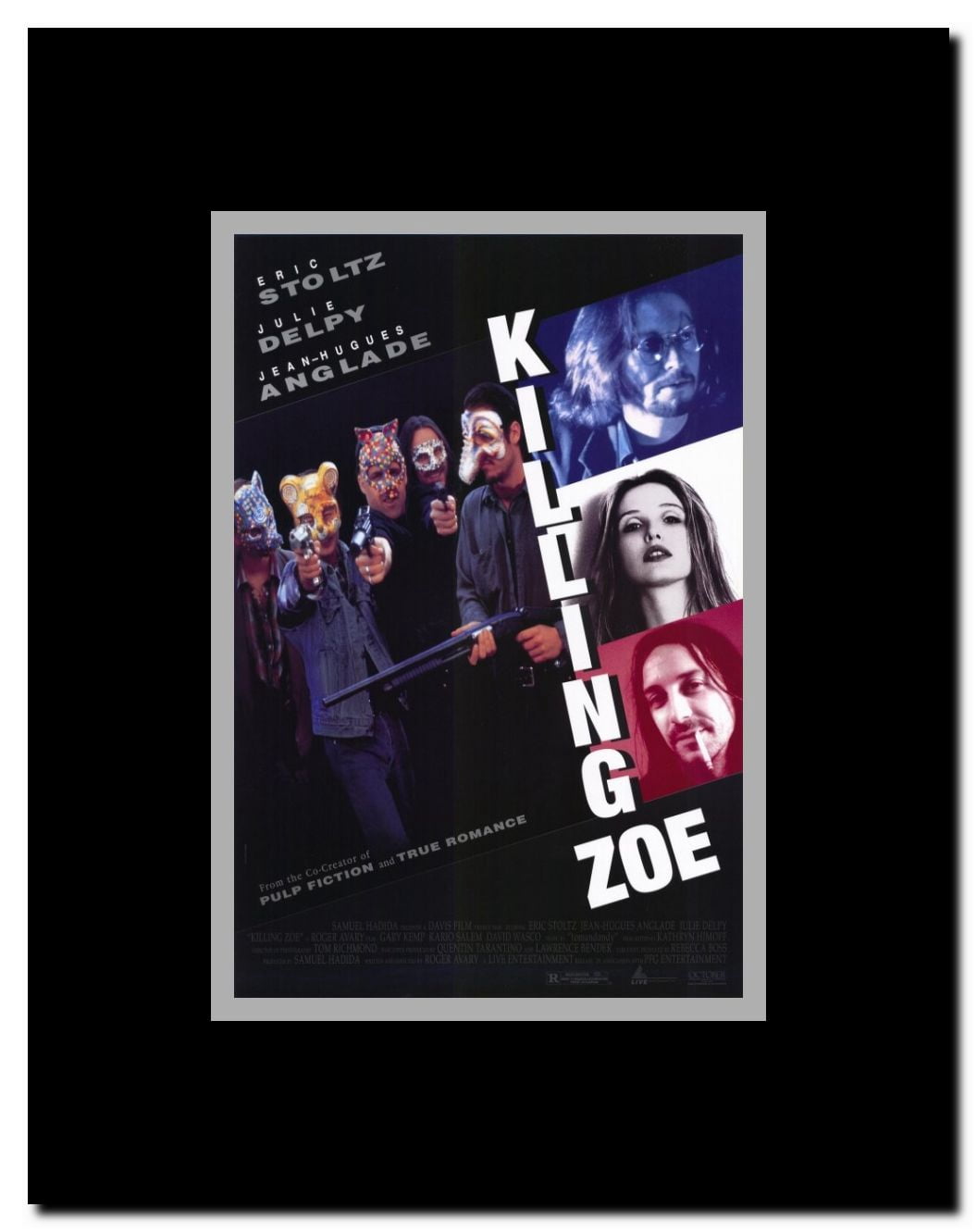 Killing Zoe Framed Movie Poster