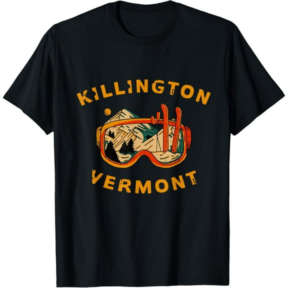 Killington Vermont Vacation Souvenir Ski Goggles And Slopes T-Shirt