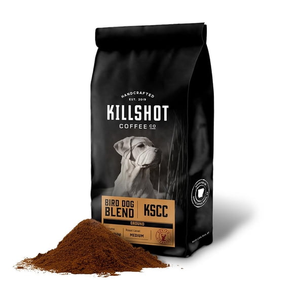 Killshot Coffee Bird Dog Blend, Medium Roast Ground Coffee - 12 Ounce Bag