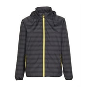 Killtec Men's Fedon Allover Packable Rain Jacket, Dark Gray \ Yellow,M - US
