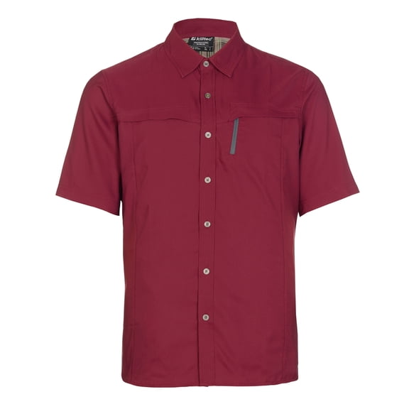 Killtec Men's Sjon Short Sleeve Shirt, Maroon,M - US
