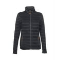thumbnail image 1 of Killtec Women's Rakel Knitted Fleece Full Zip Cardigan, Dark Grey Stripe \ Grey Stripe,4 - US, 1 of 2