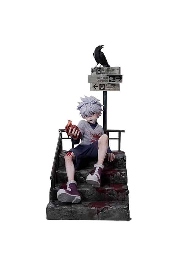 Killua Zaoldyeck Figures, Anime Kurapika/Hisoka Figure Statues PVC Anime Action Figurine Ornaments for Fans 34CM Gifts for Birthdays Halloween Christmas