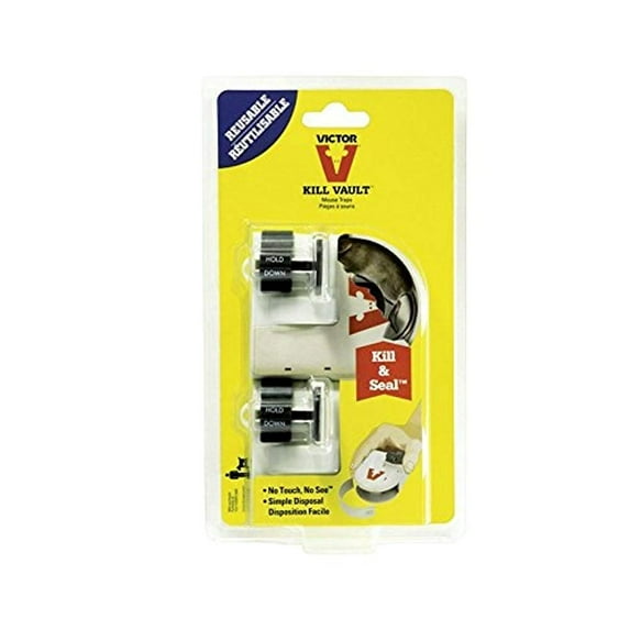 Victor Killvault Mouse Trap - For Mice, Easy Set and Dispose - 2 Pack