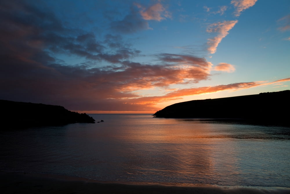 Kilmurrin Cove at Sunset The Copper Coast County Waterford Ireland Canvas Art - Panoramic Images (27 x 9)