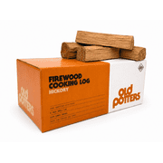 Kiln-Dried Hickory Firewood – 1100 Cu. In. (16–18 Logs, 8"x2.5") –Cooking Wood, Ideal for Solo Stoves, Grilling, Smoking, and Firepits.