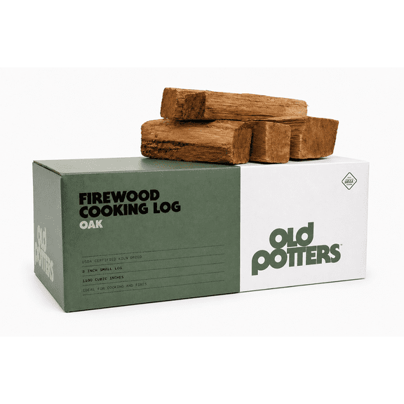 Kiln-Dried Oak Firewood – 1100 Cu. In. (16–18 Logs, 8"x2.5") –Cooking Wood, Ideal for Solo Stoves, Grilling, Smoking, and Firepits