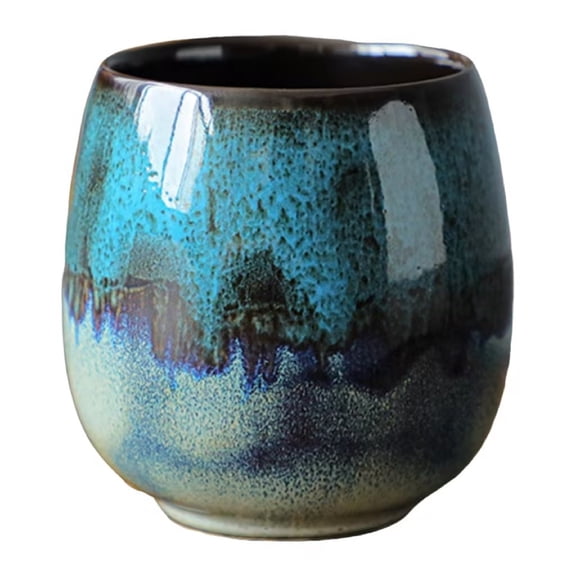 Kiln-Fired Ceramic Cups,Ceramic Kiln Change Cup Small Creative Hand Warming Cup for Liquor & Tea Tasting