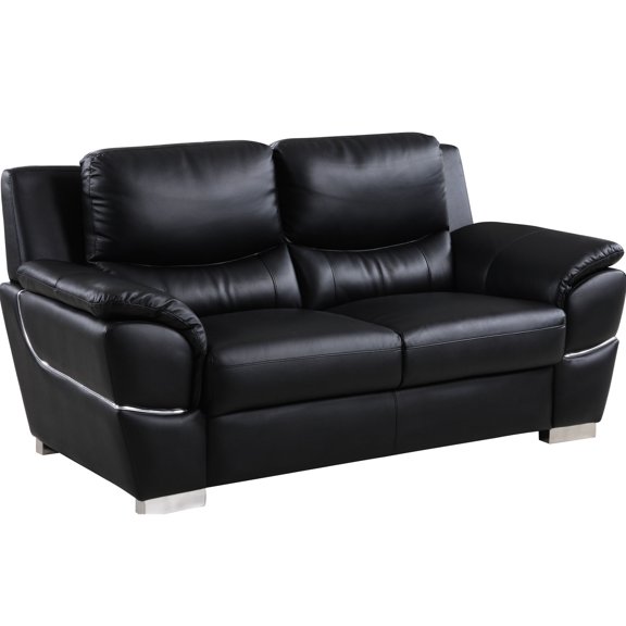 Kiln - dried Frame - Soft Leather Feel - Basement Hangout - Casual Loveseat