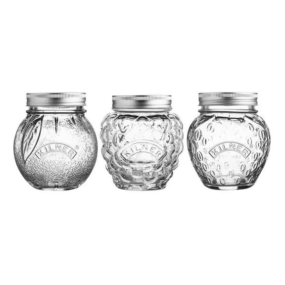 Kilner 13.5oz Fruit Jars (Set of 3) | Strawberry, Orange & Berry