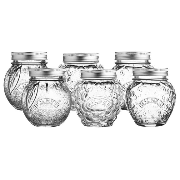 Kilner 13.5oz Fruit Jars (Set of 6) | Strawberry, Orange & Berry
