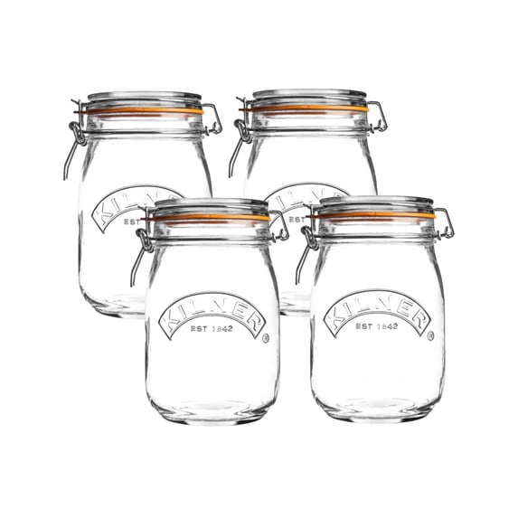 Kilner Round Clip Top Jars (Set of 4) | 34oz