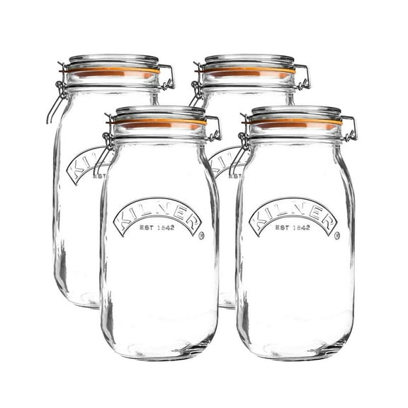 Kilner Round Clip Top Jars (Set of 4) | 51oz