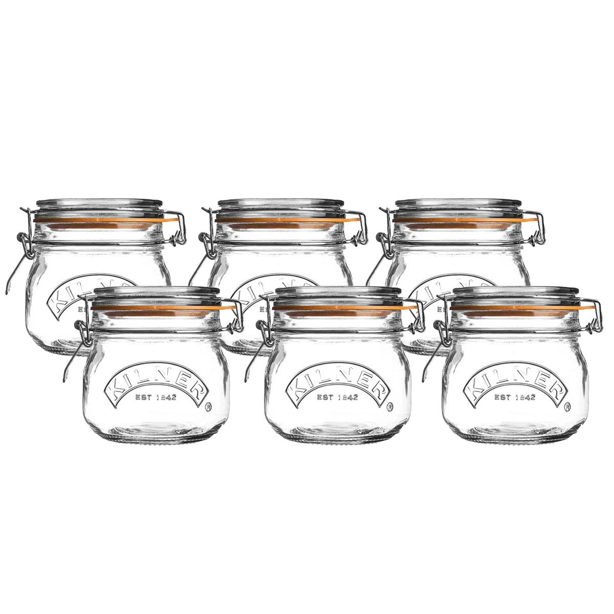 Kilner Round Clip Top Jars (Set of 6) | 17oz