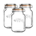 thumbnail image 1 of Kilner Square Clip Top Jars (Set of 3) | 68oz, 1 of 2