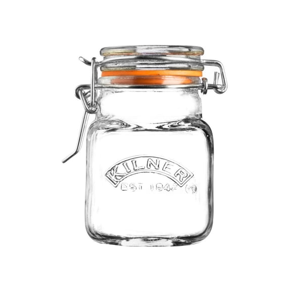 Typhoon Housewares Kilner Square Clip Top Glass Storage Jar