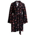thumbnail image 1 of Kilo Brava Women's Multi Floral Short Velvet Robe, Large, 1 of 1