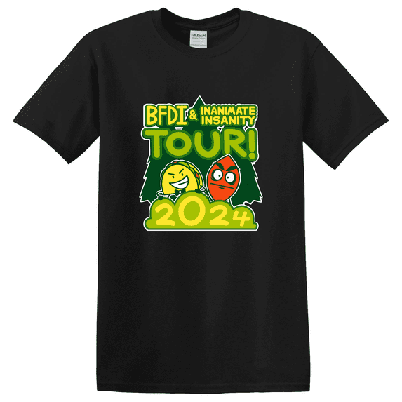 Kiloa BFDI Inanimate Insanity Tour Graphic T-Shirt