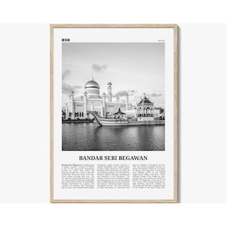 Kiloa Bandar Seri Begawan Travel Wall Art Poster, 8x12 UNFRAMED
