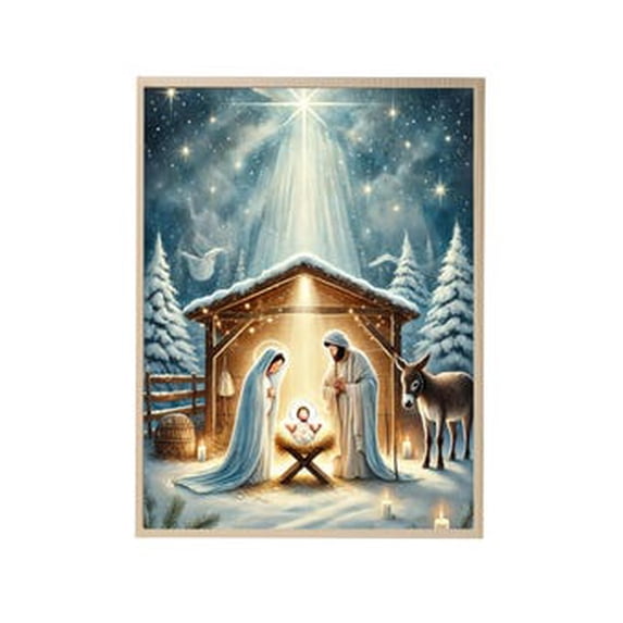 Kiloa Birth Savior Nativity Holy Star Poster, 24x36 UNFRAMED