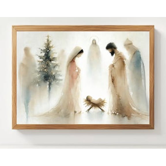 Kiloa Christ Sheep Christian Wall Art Poster, 8x12 UNFRAMED