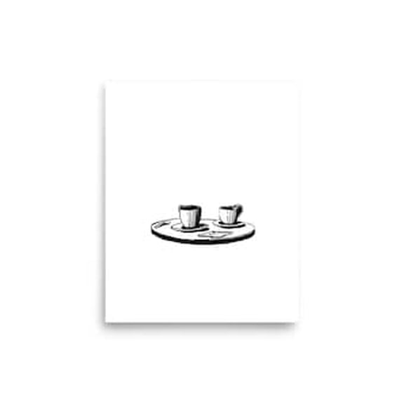 Kiloa Coffee Date Wall Art Poster, 8x12 UNFRAMED