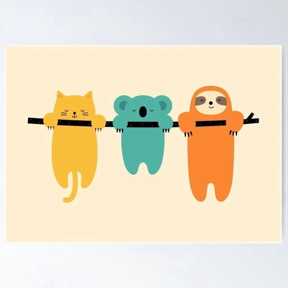 Kiloa Cute Motivational Illustration Poster, 24x36 UNFRAMED