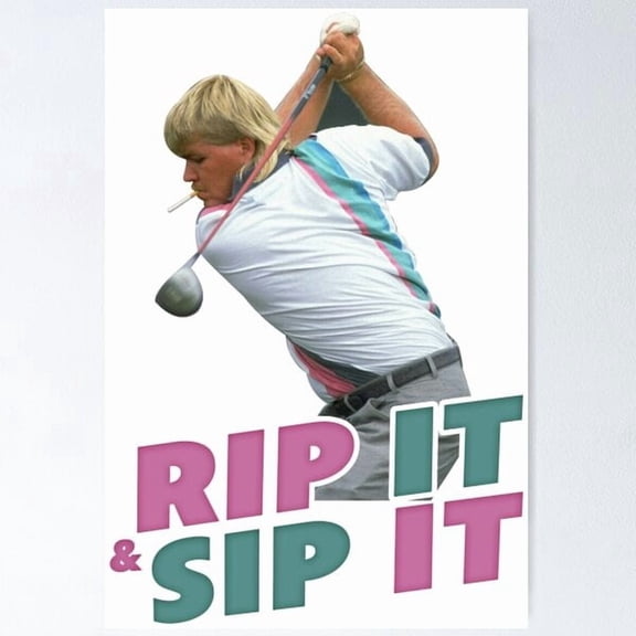 Kiloa Funny Golf Quote Illustration Poster, 16x24 UNFRAMED