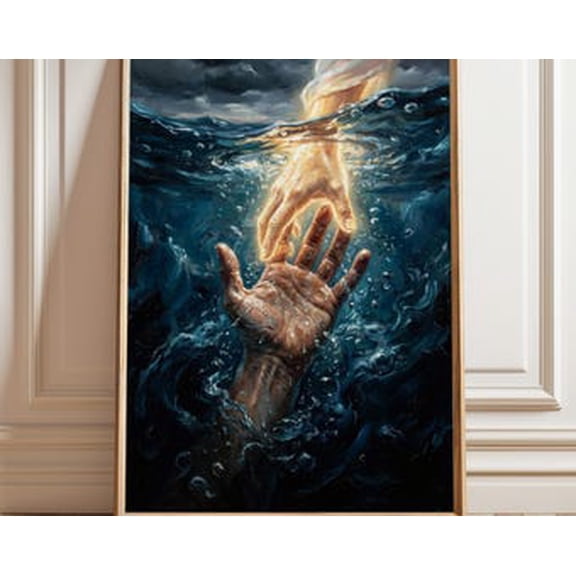 Kiloa Hand God Jesus Christian Poster, 8x12 UNFRAMED