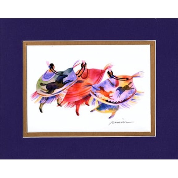 Kiloa Horsy Shawl Dancer Native American Art Wall Art Poster, 24x36 UNFRAMED