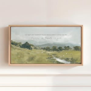 Kiloa Isaiah 26 3 Bible Verse Print: Calm Landscape (Christian Home Decor), 16x24 UNFRAMED