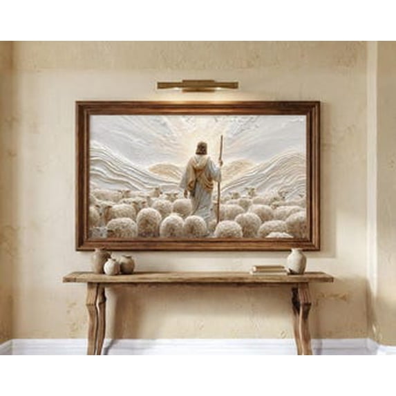 Kiloa Jesus Good Shepherd Vintage Christian Poster, 8x12 UNFRAMED