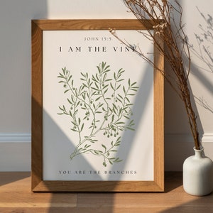 Kiloa Modern Scripture Art I Am The Vine You Are The Branches Printable ...