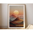 thumbnail image 1 of Kiloa Mountain Cross Sunset Christian Landscape Poster, 8x12 UNFRAMED, 1 of 3