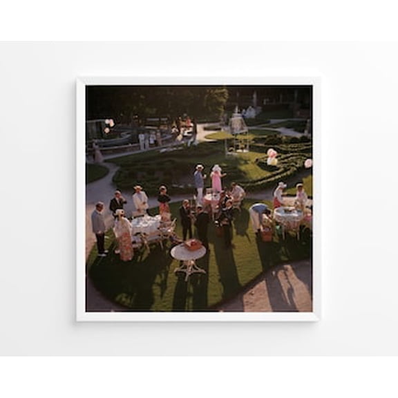 Kiloa Slim Aarons Garden Party Vintage High Society Wall Art Poster, 8x12 UNFRAMED