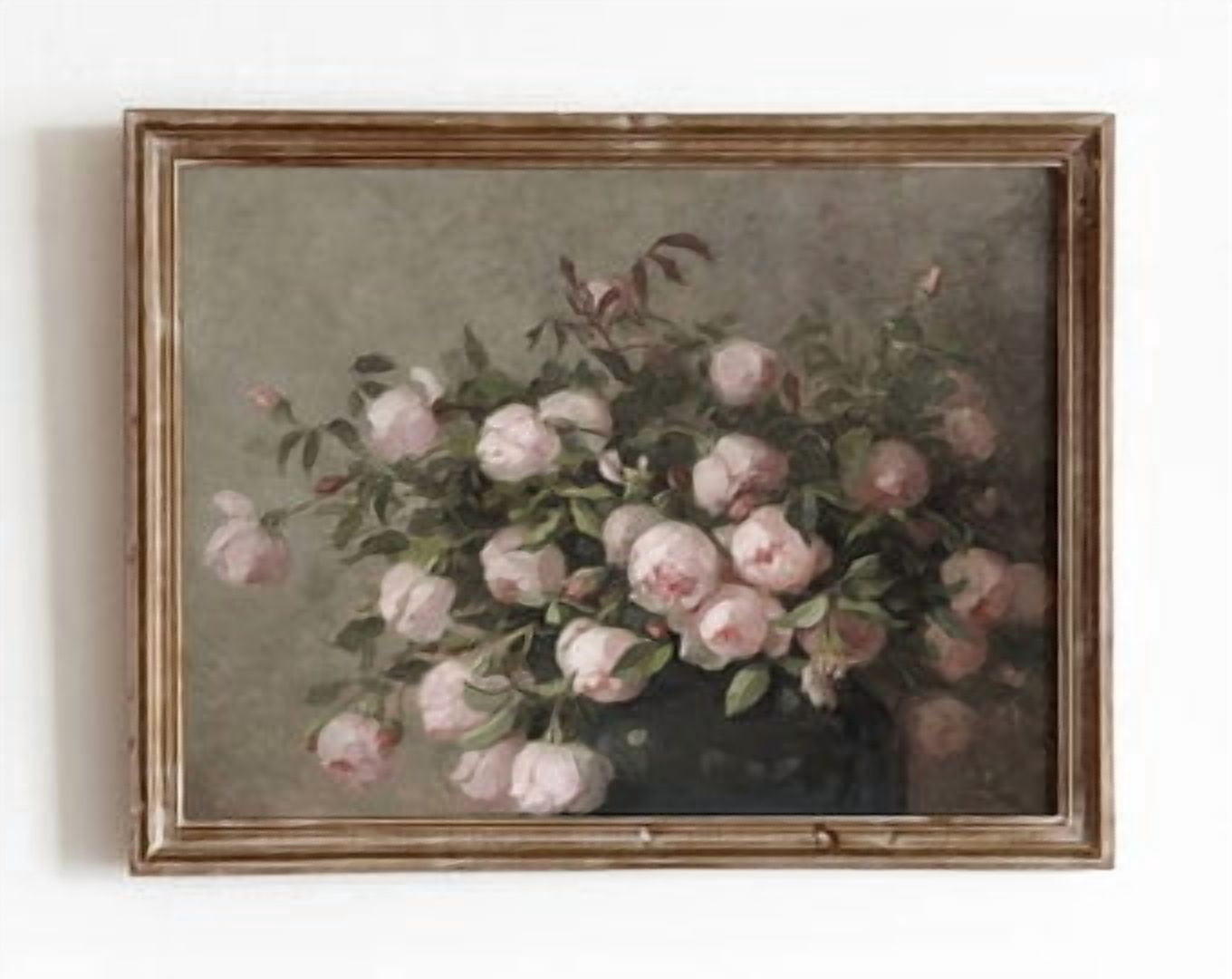 Kiloa Soft Pink Roses Vintage Floral Bouquet Wall Art Poster, 16x24 ...