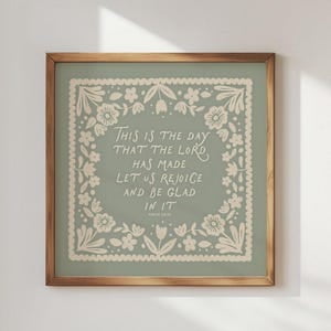 Kiloa This is the Day the Lord Has Made Art Print, Psalm 118 Scripture, 8x12 UNFRAMED