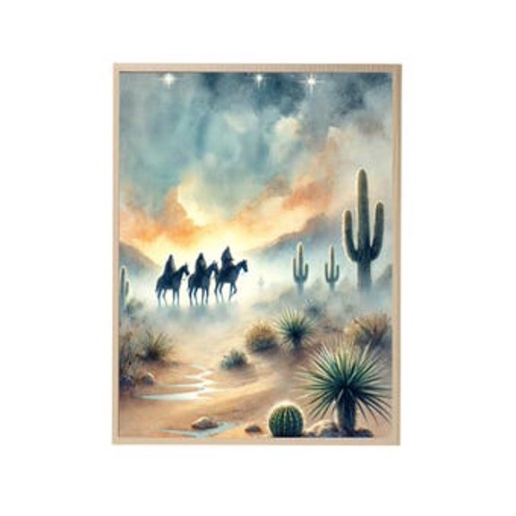 Kiloa Three Magi Nativity Pilgrimage Poster, 8x12 UNFRAMED