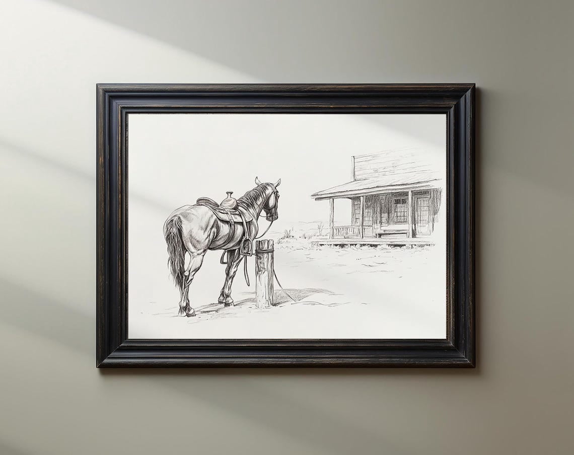 Kiloa Western Art Print Poster Cowboy Wall Decor Poster Vintage Western ...