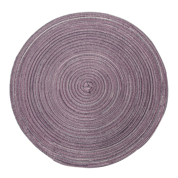 Kilougeis 2025 New Round Placemats, Purple Placemats, Round Braided Placemats, Placemats for Round Table, Round Table Placemats Braided Cotton Place Mats, for Kitchen Dining Table Holiday Party