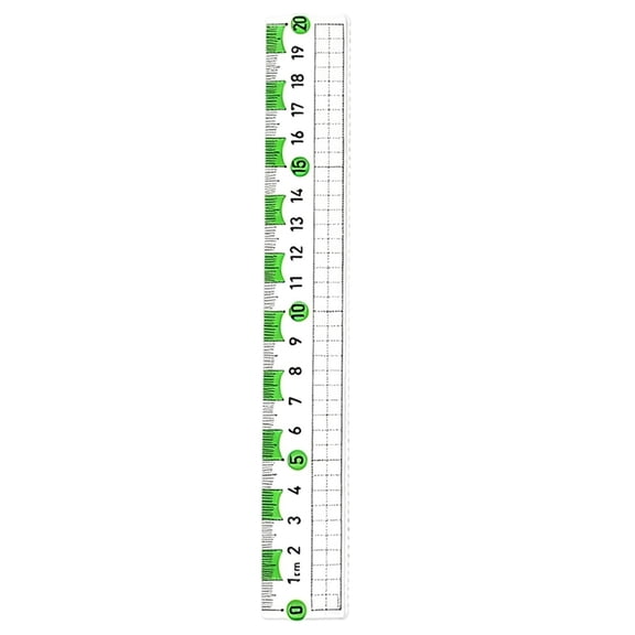 Kilougeis 2026 New Centimeter Scale Ruler,Plastic Ruler Small Ruler for Measuring,Suitable for Artists Designers and Students,20Cm