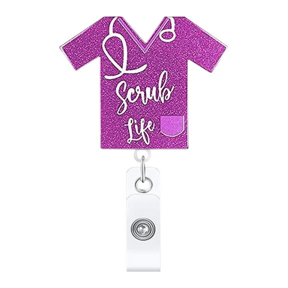 Kilougeis 2026 New Id Badge Holder Retractable Badge Reel with Clip Decorative Badge Clip for Id Card Holders Office Worker Doctor Teachers Students