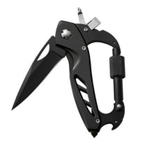 Kilougeis 2026 New Multitool Carabiner with Pocket Knife, Carabiners with Folding Knives, Window Breaker and Screwdriver, Survival Gear for Camping Hiking