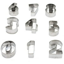 Kilougeis 2026 New Reusable 09 Number Cookie Cutters Set 10 Piece Grade Stainless Dishwasher Number Shapes for Baking Cookies Fondant Cakes Pastries Diy for Birthday