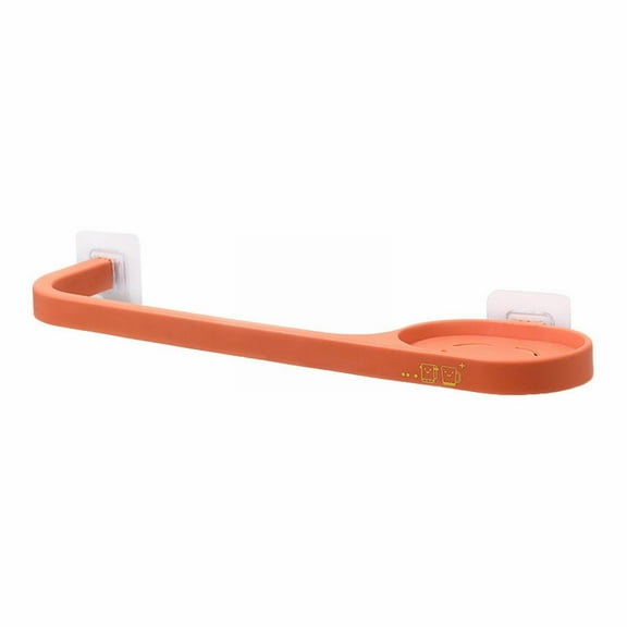Kilougeis 2026 New Wall Mounted Towel Rack Hanging Plastic Towel Bar Storage Rack Bathroom Rack Single Bar Bath Towel Rack